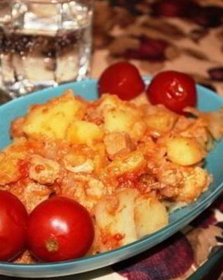 Картофель с мясом