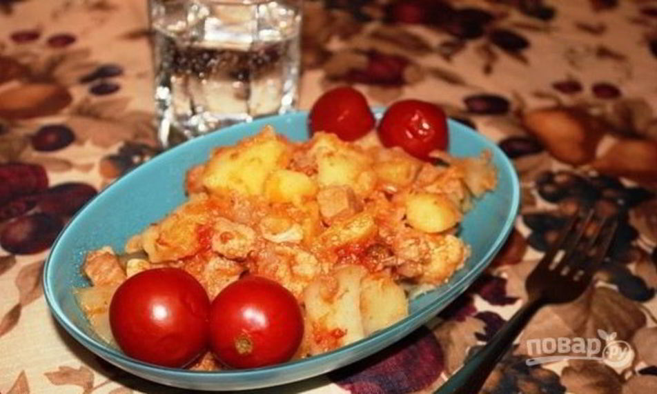 Рецепт картофель с мясом