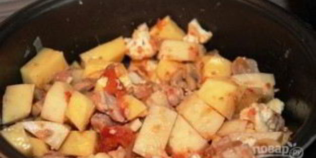 картофель с мясом