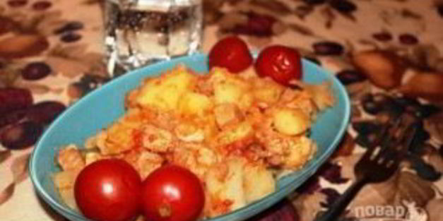картофель с мясом