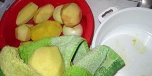 картофель в казане