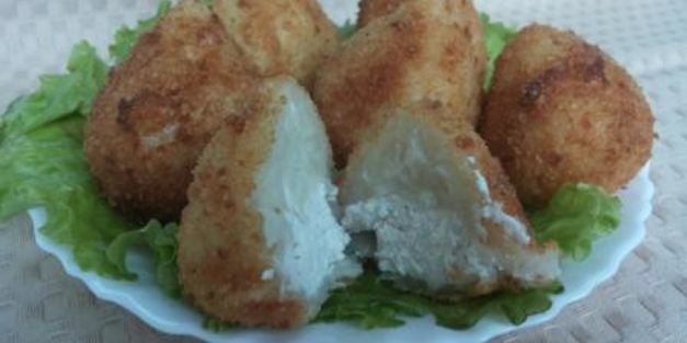 картофельные крокеты с куриной начинкой