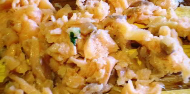 картофельные крокеты с лососем