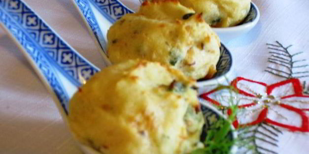 картофельные крокеты с лососем