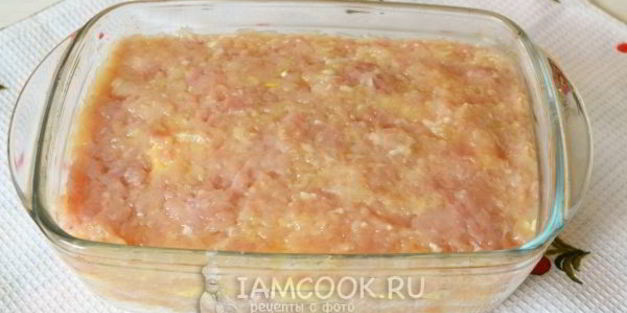 картошка с куриным фаршем в духовке
