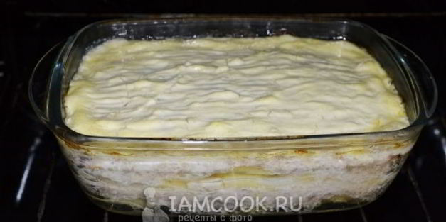 картошка с куриным фаршем в духовке