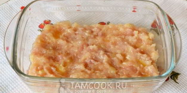 картошка с куриным фаршем в духовке