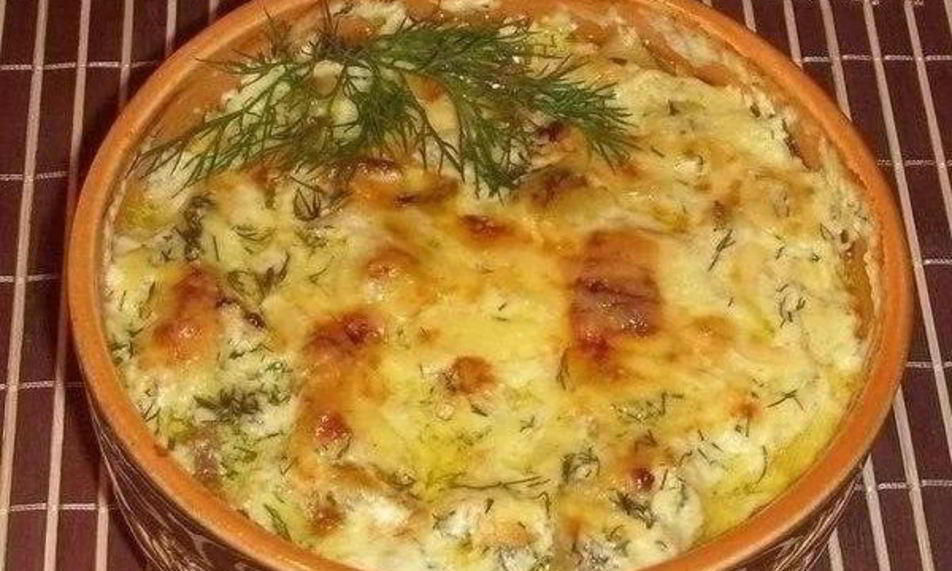 Рецепт картошка с курицей в сметане в духовке