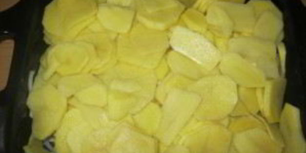 картошка с мясом и сыром в духовке