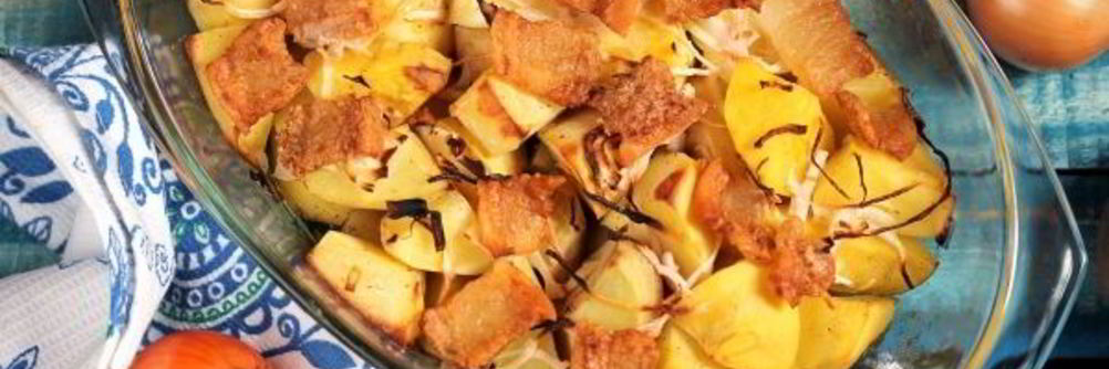 Картошка с салом в духовке