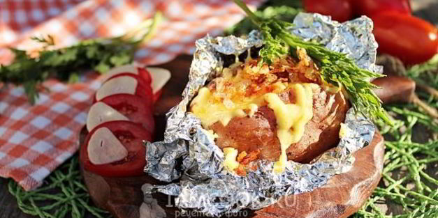 картошка с сыром в фольге в духовке