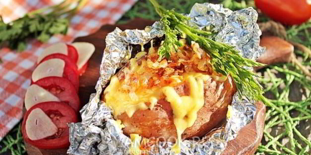 картошка с сыром в фольге в духовке