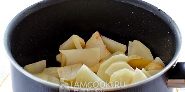 картошка жареная с шампиньонами