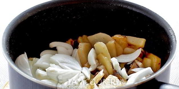 картошка жареная с шампиньонами