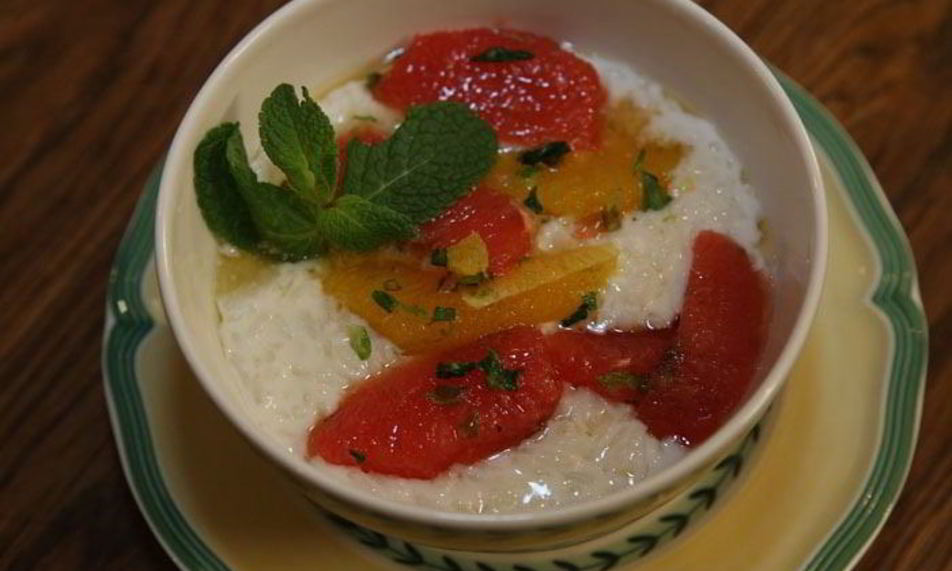 Рецепт кремовый рис с цитрусовым соусом