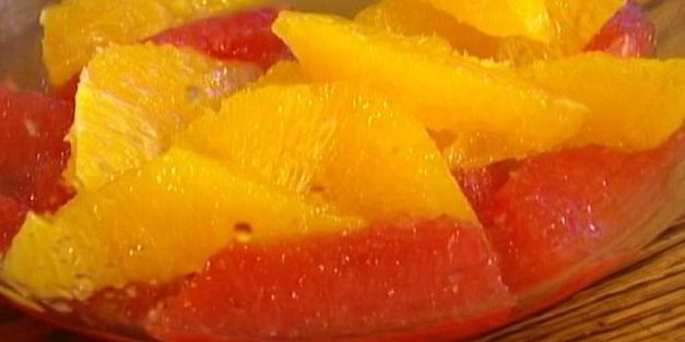 кремовый рис с цитрусовым соусом