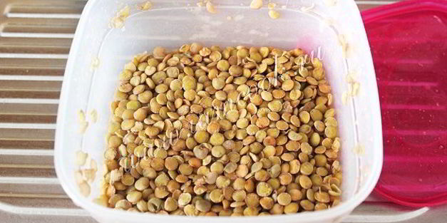 лимонный рис, жареный с чечевицей