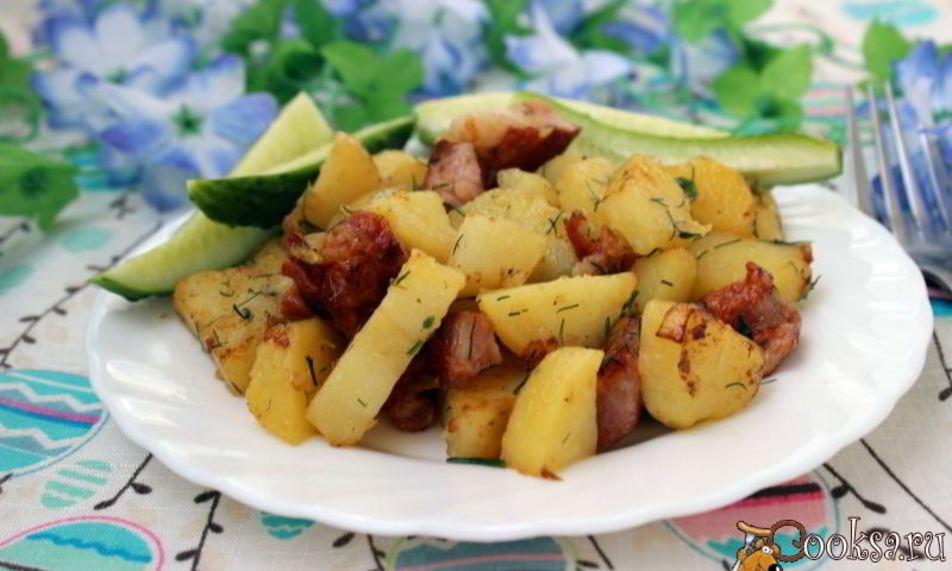 Рецепт молодой картофель с сырокопченой грудинкой