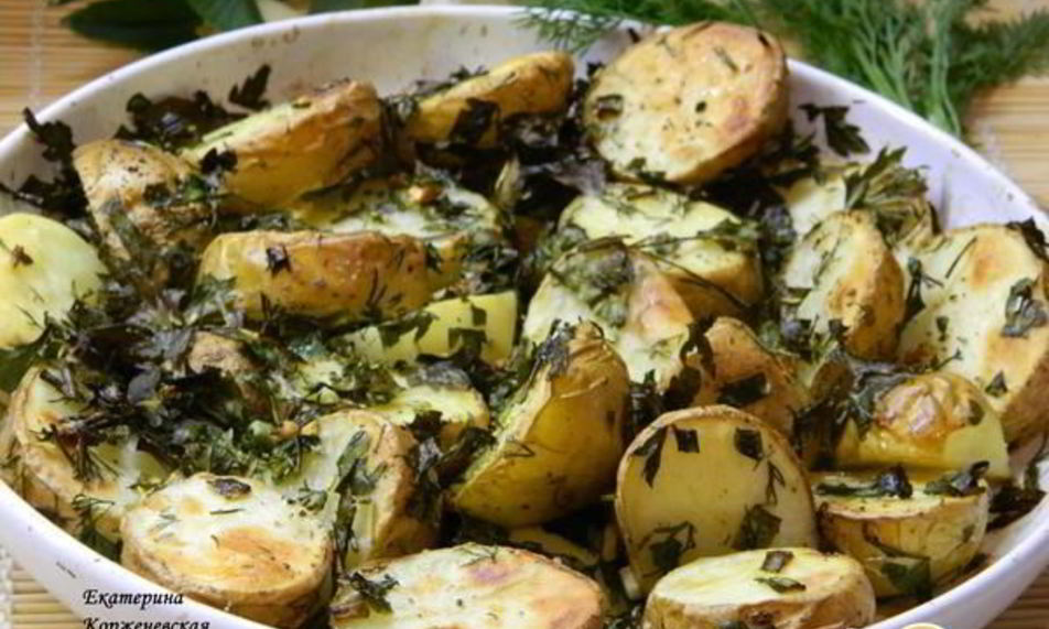 Рецепт молодой картофель с зеленью