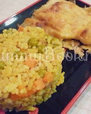 Нежный рис с простыми овощами