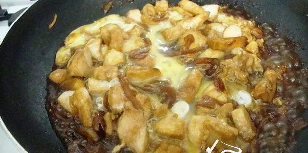 оякодон — рис с курицей