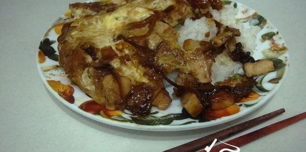 оякодон — рис с курицей