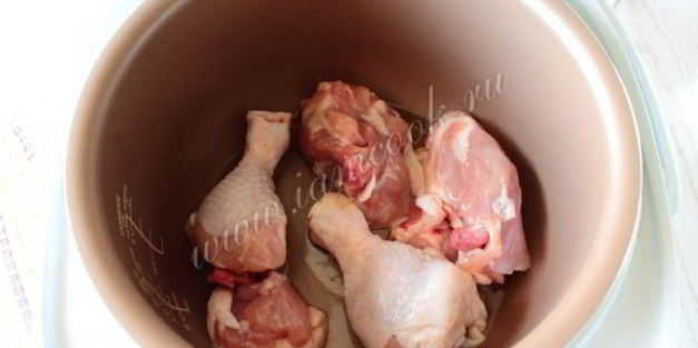 рис с кабачками и курицей в мультиварке