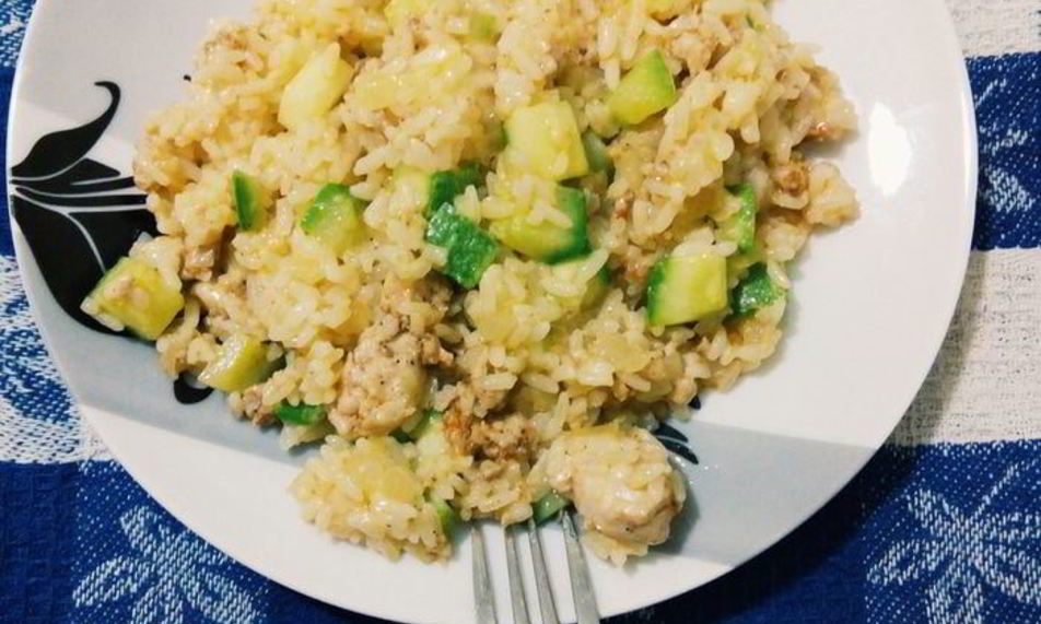 Рецепт рис с кабачками