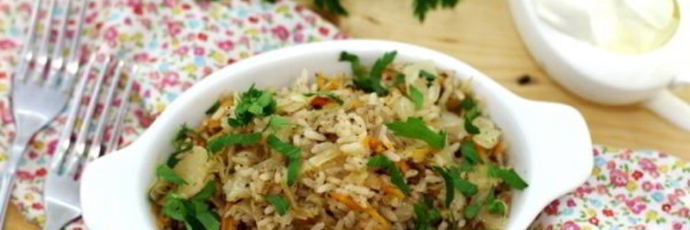 Рис с капустой в мультиварке