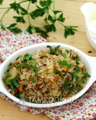 Рис с капустой в мультиварке