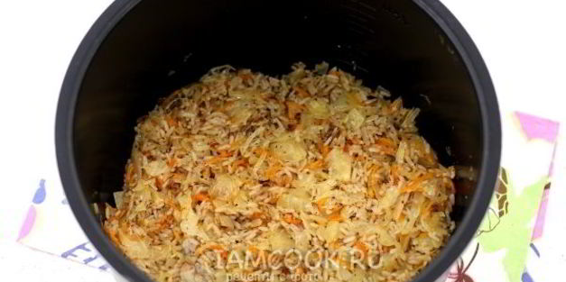 рис с капустой в мультиварке