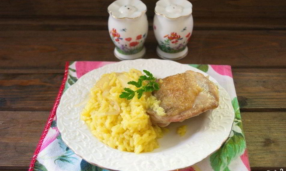 Рецепт рис с курицей и ананасами