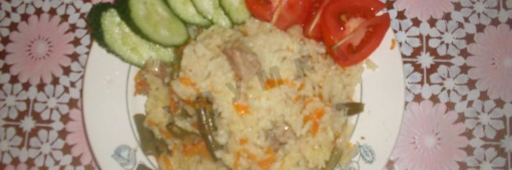 Рис с мясом и овощами в мультиварке