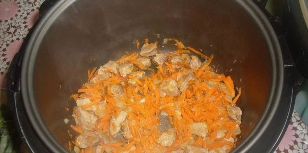 рис с мясом и овощами в мультиварке