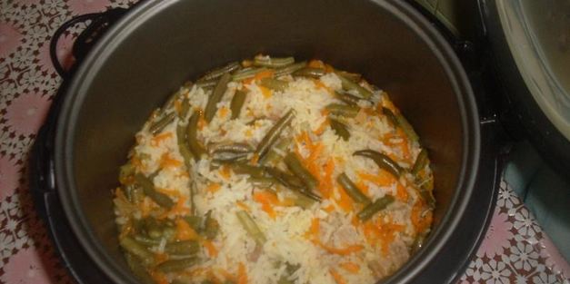 рис с мясом и овощами в мультиварке