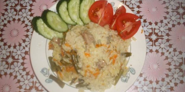 рис с мясом и овощами в мультиварке