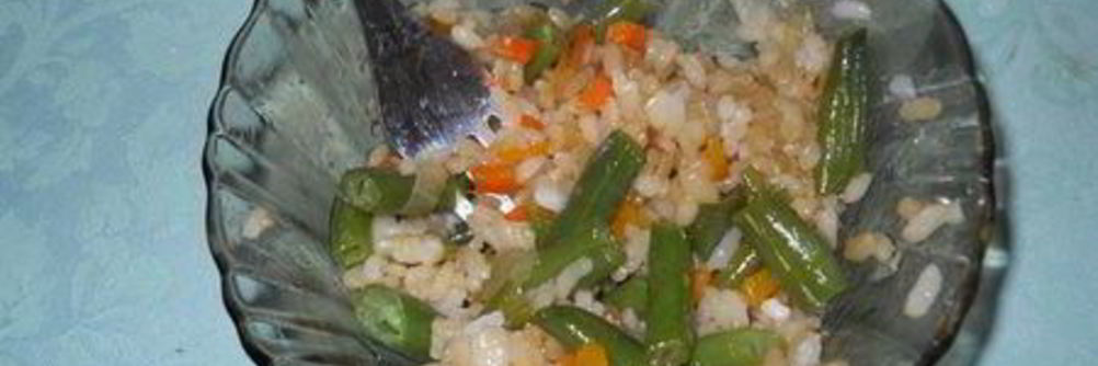 Рис с овощами в японском стиле