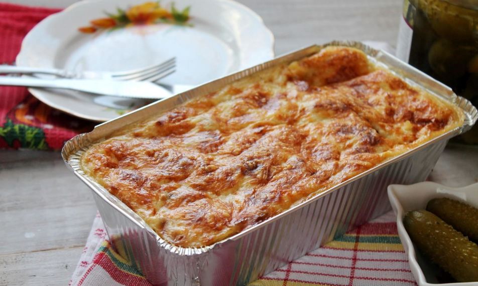 Рецепт запеканка картофель с куриным фаршем в духовке