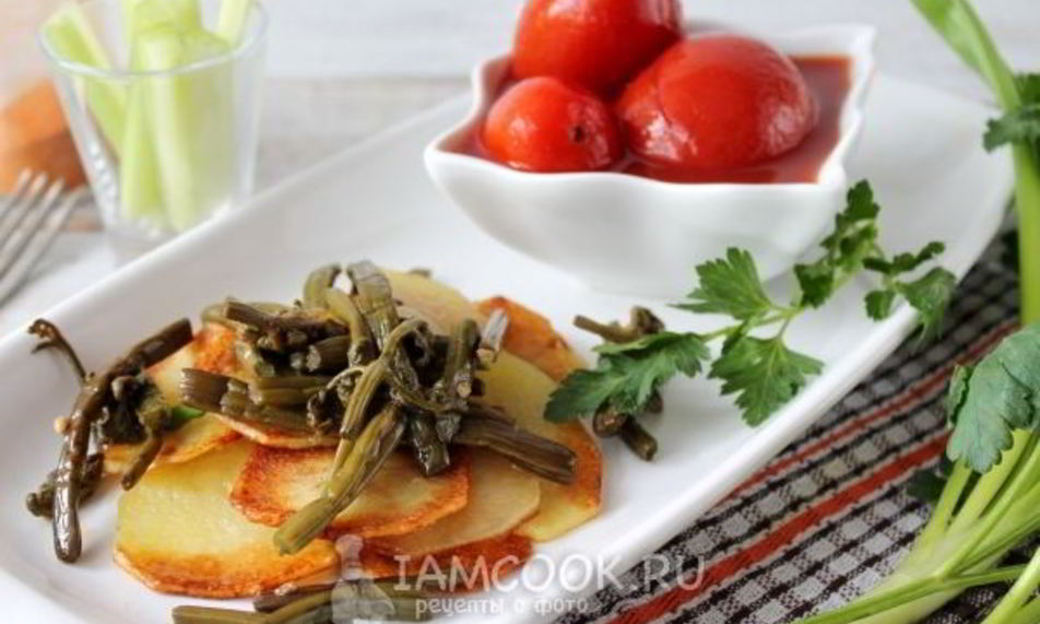 Рецепт жареная картошка с папоротником