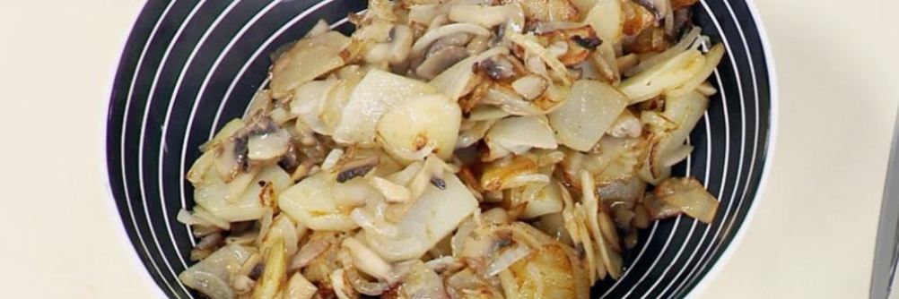 Жареная картошка с шампиньонами