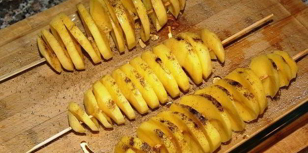 жареная картошка спиралька