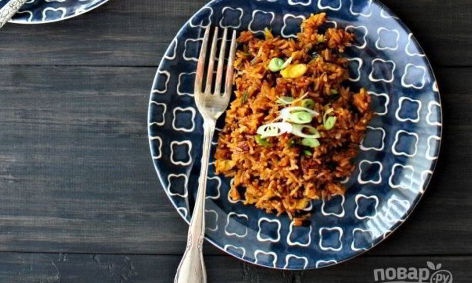 Рецепт жареный рис с соевым соусом