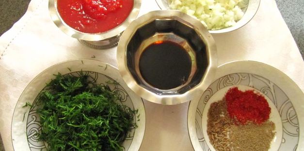 золотистый рис с паштетом из маша