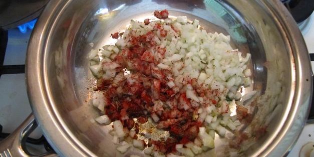 золотистый рис с паштетом из маша