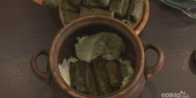 голубцы в виноградных листьях