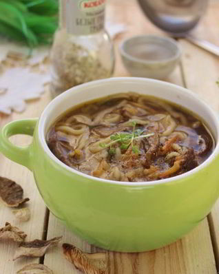 Грибная лапша из сушеных грибов