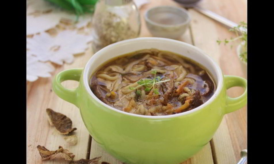 Рецепт грибная лапша из сушеных грибов