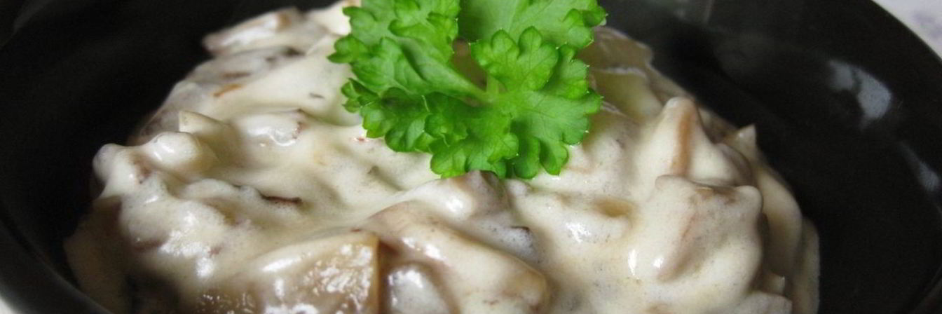 Шампиньоны со сметаной