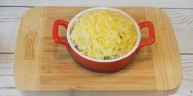 картофельное пюре с беконом и сыром