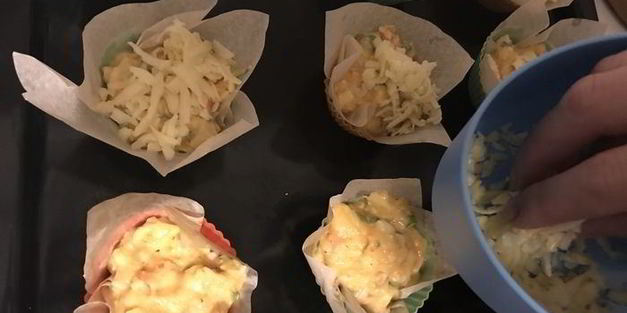 картофельное пюре с крабовым мясом